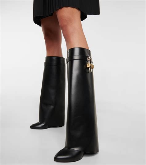 givenchy shark lock boots in leather women|givenchy shark boots on sale.